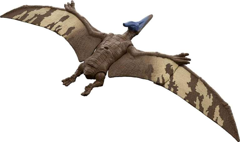 Jurassic World Dominion Roar Strikers Pteranodon Dinosaur Action Figure, Roar Sound & Flying Biting Attack, Physical & Digital Play, 4+