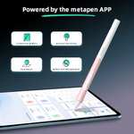 Metapen Pencil D1 for Apple iPad 2018-2024, Tilt Sensitivity, Bluetooth White With Voucher & Code Sold By Metapen EU / FBA