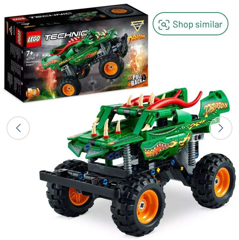 LEGO Technic Monster Jam Dragon 2in1 Monster Truck Toy 42149 C&C