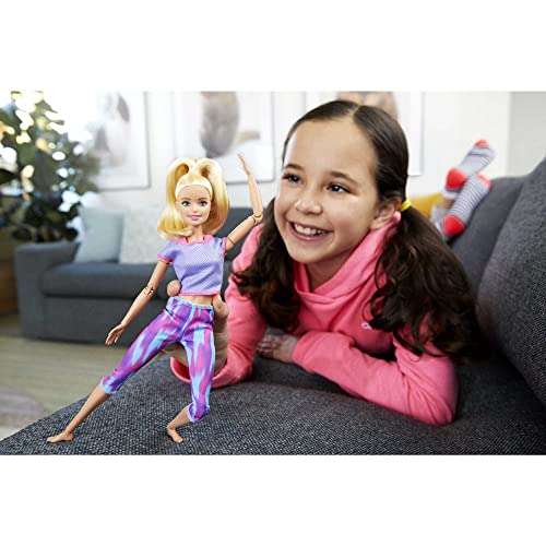 Barbie GXF04 - Made to Move Doll with long blonde hair - £11.25 with coupon @ Amazon