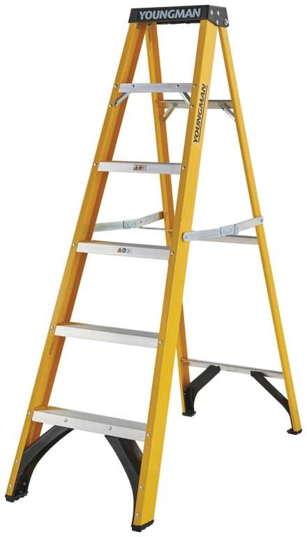 Werner 6 Tread Fibreglass Swingback Stepladder £89 free collection @ Wickes