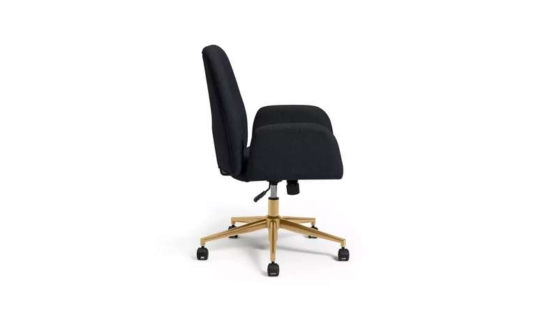 Habitat Clarice Fabric Office Chair - Black & Brass / Grey £50 free Click & Collect @ Argos