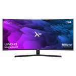 X= XG34UWQ 34" VA 3440x1440 165Hz FreeSync/G-Sync Compatible Ultrawide 1500R Curved Gaming Monitor with speakers