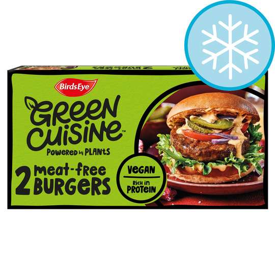 Birds Eye Green Cuisine 2 Meat Free Vegetarian/Vegan Burgers 200G £1.25 (Clubcard Price) @ Tesco