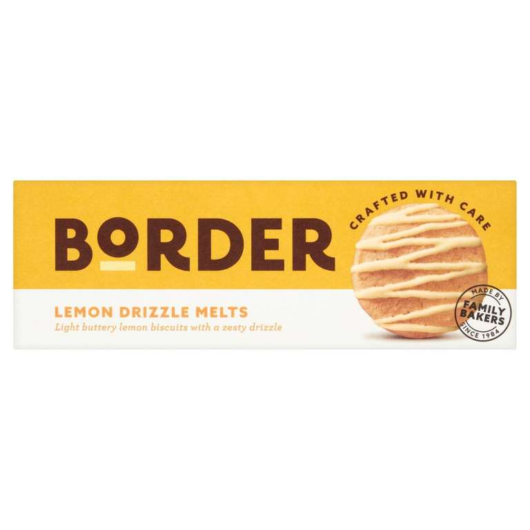 Border Beautifully Crafted Biscuits Lemon Drizzle Melts 150g
