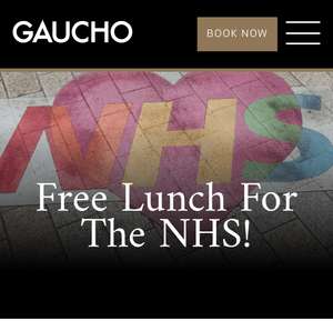Free Lunch for NHS workers 05/07 @ Gaucho