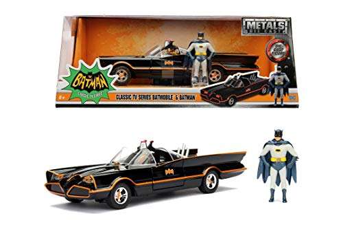 JADA Batman 1966 Classic Batmobile 1:24 Scale Die-Cast With Figure - W/Voucher