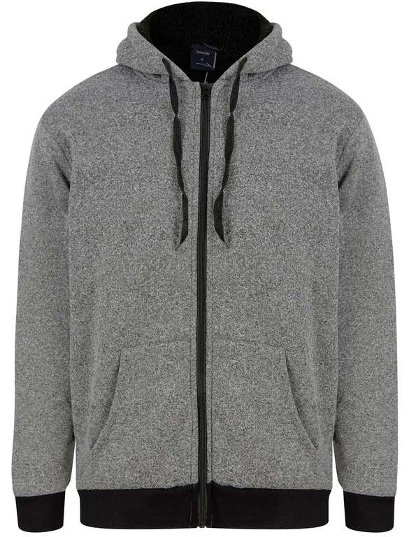 Men’s Chunky Zip Through Hoodie with Borg Lining with Code