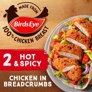 Birds Eye 2 Hot & Spicy Chicken in Breadcrumbs 180g £1.25 Bonus Card Price @ Iceland