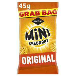 Jacob's Mini Cheddars Original Grab Bag, 45 g (Pack of 30)
