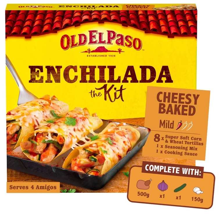 Old El Paso Cheesy Baked Enchilada Dinner Kit 663g - Walsall