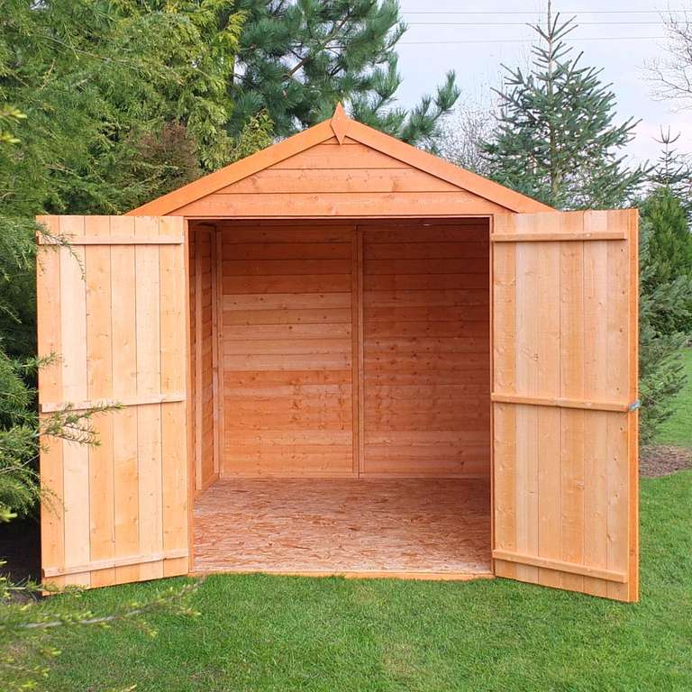 Shire Wood 7 x 5ft Double Door Dip Treated Overlap Apex Shed Further Reduced + Free Delivery