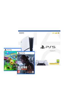 PlayStation 5 Disc Console (model group - slim) & The Last of Us Part II Remastered + FREE Kart Racers 3 Slime Speedway - Free C&C