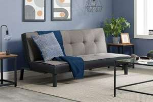 Birlea Aurora Sofa Bed 3 Seater Settee Grey Velvet Fabric for £119.99 delivered (UK Mainland) using code @ eBay / robinsons-furniture