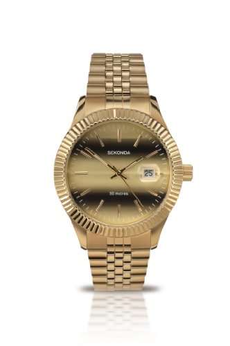 Used: Very Good - Sekonda Men's Quartz Watch with Gold Dial Analogue Display - £18.89 @ Amazon Warehouse