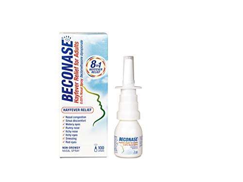 Beconase Hayfever Relief Nasal Spray 8-in-1 Effective Relief for Allergy Symptoms 100 Sprays: £4 (£3.60/£3.40 Subscribe & Save) @ Amazon