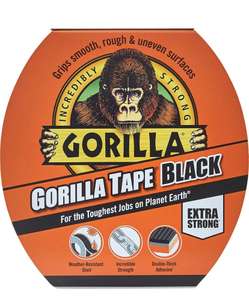 Gorilla GOR3049001 Tape Duct Tape Black 48mm x 11m £5.62 @ Amazon