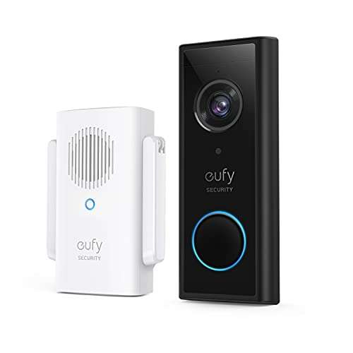 eufy Security Video Doorbell Wireless 2K (Battery-Powered) with Chime Sold by AnkerDirect UK