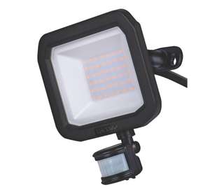 Luceco Castra Outdoor LED Floodlight With PIR Sensor Black 30W 3000lm £20.99 free click and collect @ Screwfix