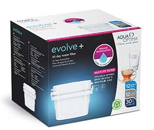 Aqua Optima EPS212 Evolve+ 30 Day Water Filter Cartridge, 12 Months Supply, White - £25.49 @ Amazon