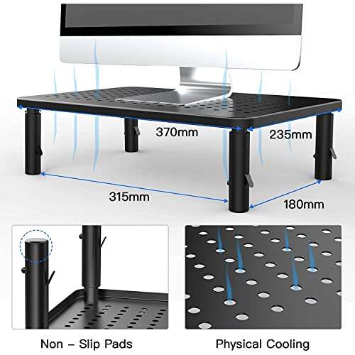 HUANUO Monitor Stand - 3 Height Adjustable Ergonomic Laptop Stand - with Applied Voucher - Sold by EU Happy / FBA