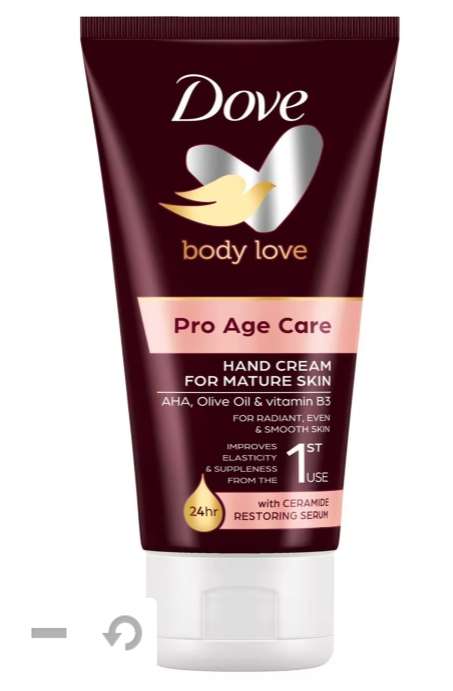 Dove pro age hand cream £4 or 2 for £5 free collection @ Boots