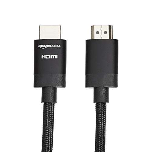 Amazon Basics Premium-Certified Braided HDMI Cable 3 meters (4K@60Hz)£6.19 with voucher at amazon
