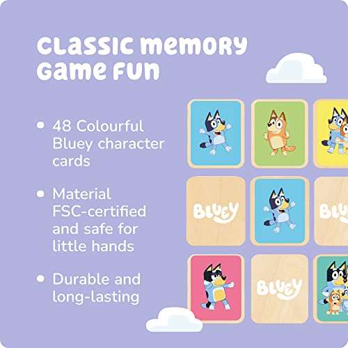 Bluey Wooden Memory Game - £2.66 @ Amazon