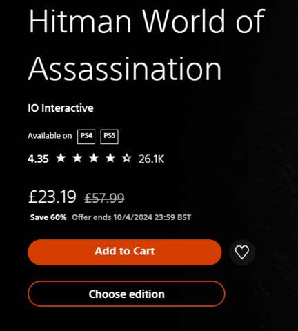 Hitman World of Assassination PS4 / PS5