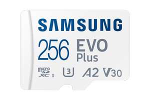 Samsung 256GB Evo Plus microSD card (SDXC) + SD Adapter - 130MB/s - V30 - £19.99 With Code @ MyMemory