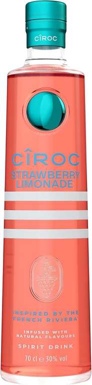 Cîroc Strawberry Limonade | 30% vol | 70cl | Premium Flavoured Vodka | Hints of Strawberry & Lemon Citrus