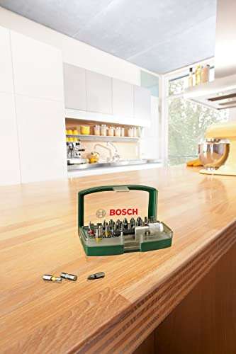 Bosch 32pc. Screwdriver Bit Set (PH-, PZ-, Hex-, T-, TH-, S-Bit, Accessories Drill and Screwdriver)