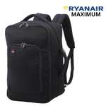 5-Cities Ryanair Maximum (40x20x25cm) New and Improved 2024 Underseat Cabin Luggage Backpack/Rucksack, 2 Years Warranty, Black