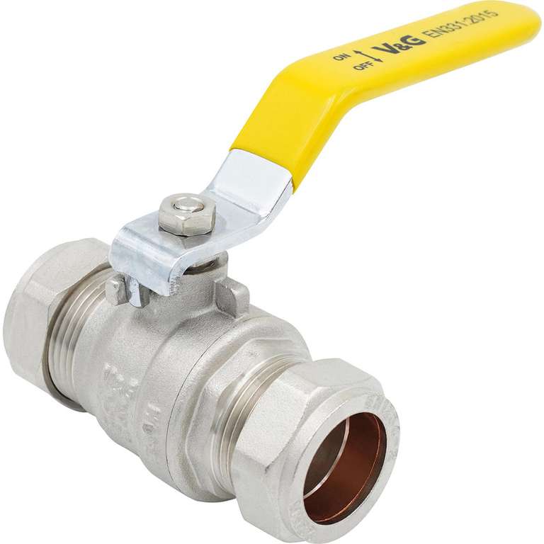 Made4Trade Gas & Water Lever Ball Valve PN25 22mm - Free C&C