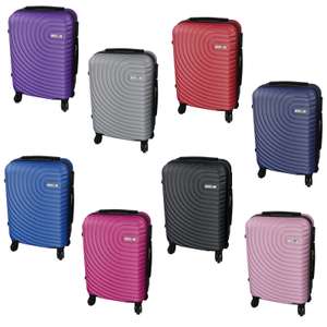 20" 4 Wheel Hard Shell Suitcase - Various Colours + Free Delivery - Use Codes