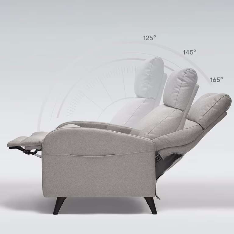 Flexispot XC2 Recliner Chair in Grey/Khaki + 3 Year Warranty,