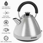 Morphy Richards Venture Pyramid Kettle - Brushed Stainless Steel - 1.5L - Rapid Boil - Metal - 100130