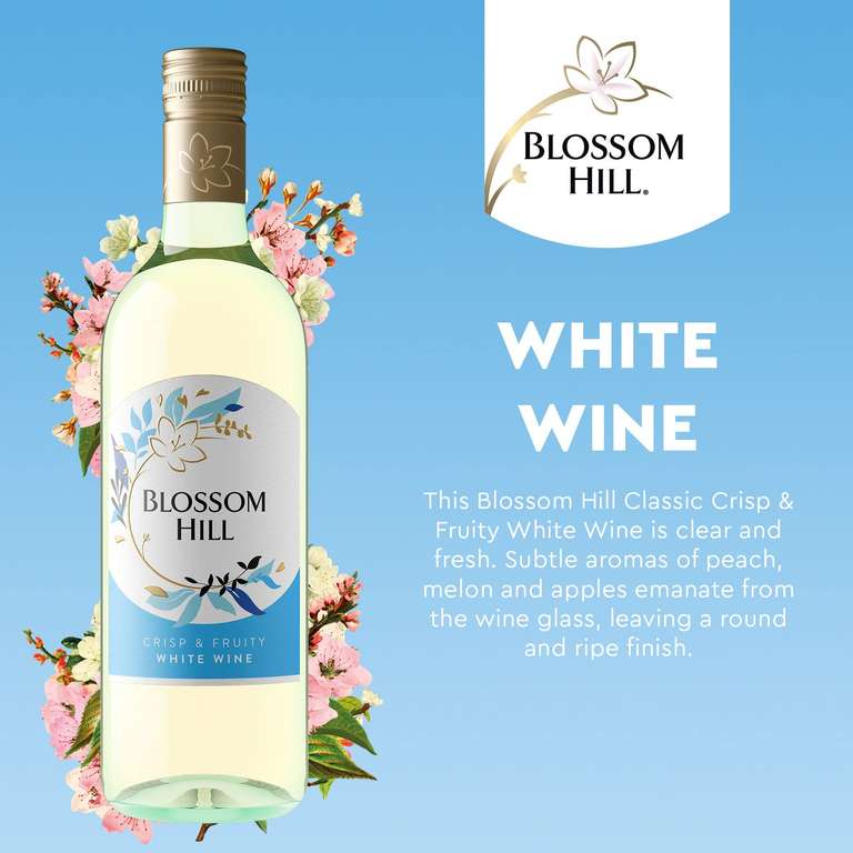 Blossom Hill White Wine, 75cl, (Case of 6) with voucher / £24.28 with S&S + voucher