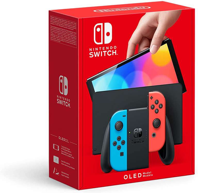 Nintendo Switch OLED Model - Neon Blue/Neon Red £271.07 (£263 Fee Free) Delivered @ Amazon France