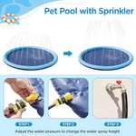 Yaheetech Dog Padding Pool, Splash Sprinkler Pad Anti-Slip 170cm with voucher - sold and dispatchedd by Yaheetech UK