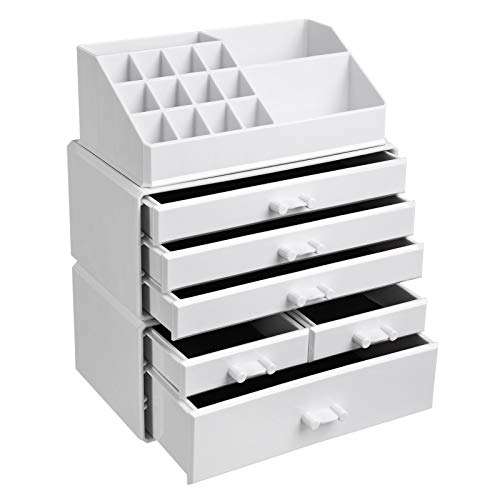 SONGMICS 6 Drawers Cosmetic Storage Box now £17.99 with Voucher Sold by Songmics @ Amazon