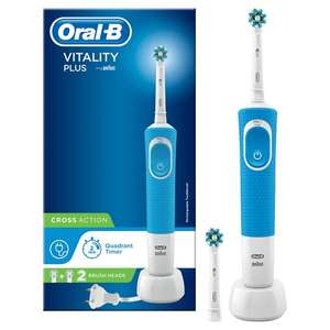 Oral-B Vitality Plus Crossaction Electric Toothbrush £20.00 Clubcard Price @ Tesco