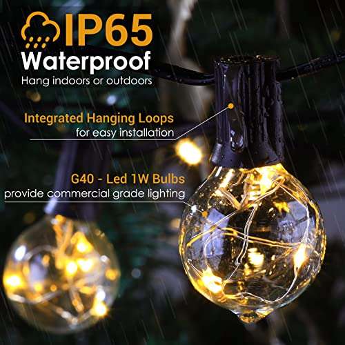 GlobaLink LED Outdoor String Lights, 17.7m £24.49 With Code, Dispatched By Amazon, Sold By Global Link