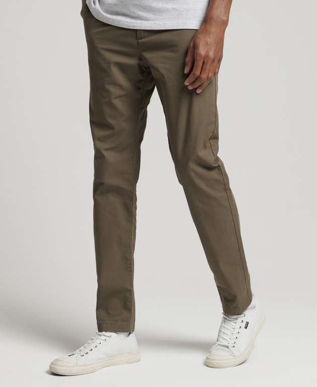 SuperDry Organic Cotton Studios Chinos [W/L: 28/32, 29/32 available, 2 colours] free C&C