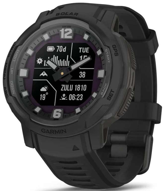 Garmin Watch Instinct Crossover Solar Tactical Edition Black - £381.66 (With Code) @ Jura Watches
