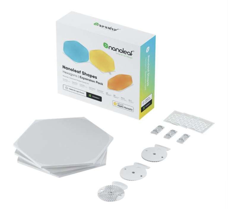 NANOLEAF Shapes Hexagon Smart Lights Expansion Kit - Pack of 3 £34.99 with code @ Currys
