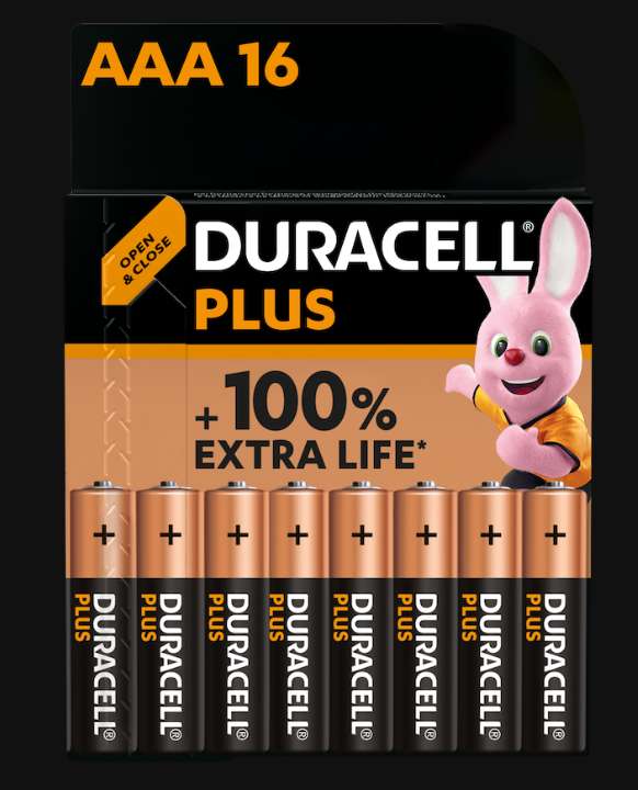 Duracell Plus Power Battery AAA Clearance (4pk £1.46, 12pk £3.33 oos, 16pk oos) - limited stock free C&C
