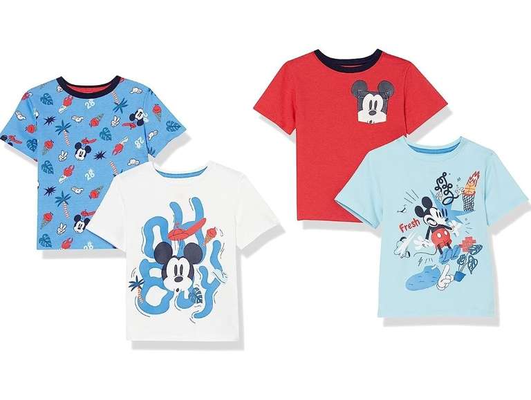 Amazon Essentials Disney Boys Short-Sleeve T-Shirts, Pack of 4 age 9 now £11.82 at Amazon