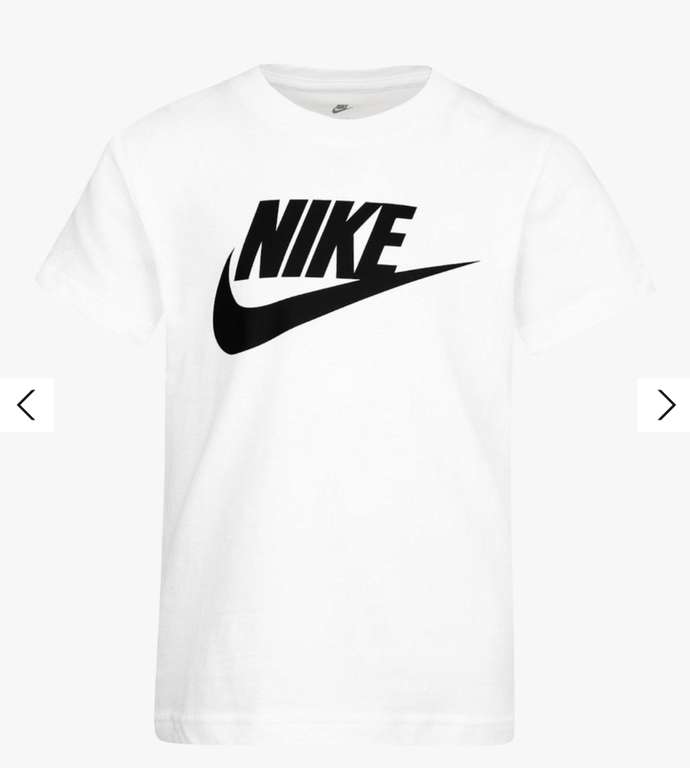 Nike Kids' Logo Short Sleeve T-Shirt, 001 White