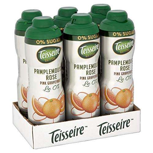Teisseire Sugar Syrup Low Calorie Sugar Free Cordial Natural Ingredients, Pink Grapefruit, 3600 millilitre Pack of 6 x 600 ml £7.75 @ Amazon